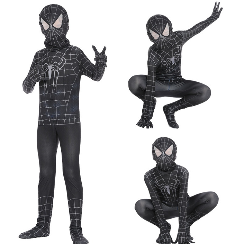 Spiderman cosplaynegru corp erou rol joacă un anime de salopetă de anime costum de halloween