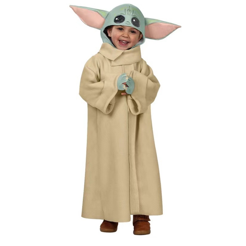 Hot Sale Copii Super drăguț cu mânecă lungă Costum Yoda pentru Halloween