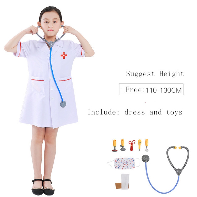 Copii pentru copii Doctor Dress Up Girl Girl Girl Halloween Set de roluri de rol și accesorii