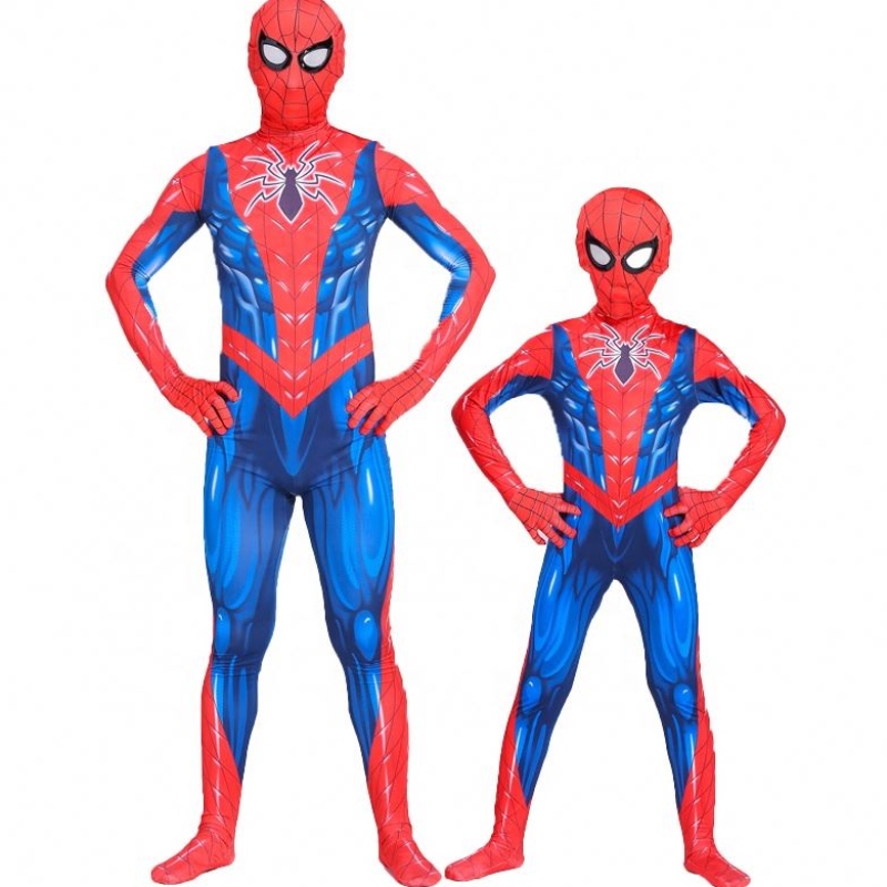 Colanți de poliester print 3D pentru copii pentru copii cosplay costum spiderman cu mască