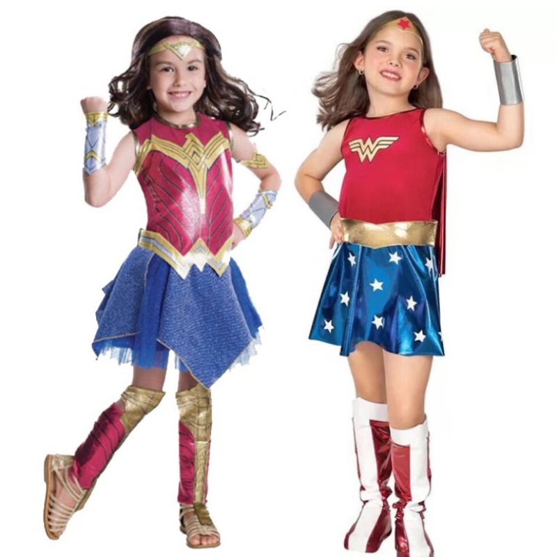 Baige Girls Wonder Woman Costum Halloween Set Princess Party Party Rochie ladybug pentru copii