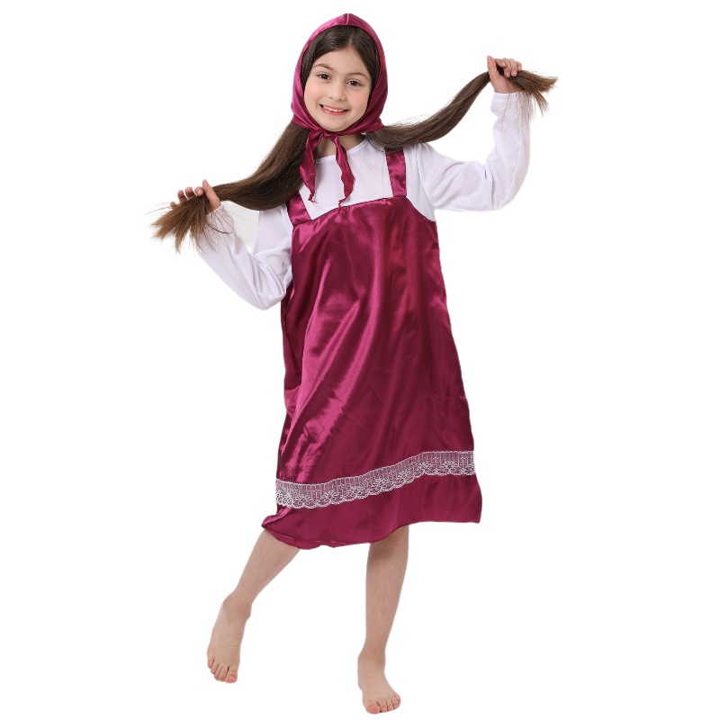 Personaj de desene animate Masha Costum Halloween Little Red Riding Hoodie Party Costum Carnaval