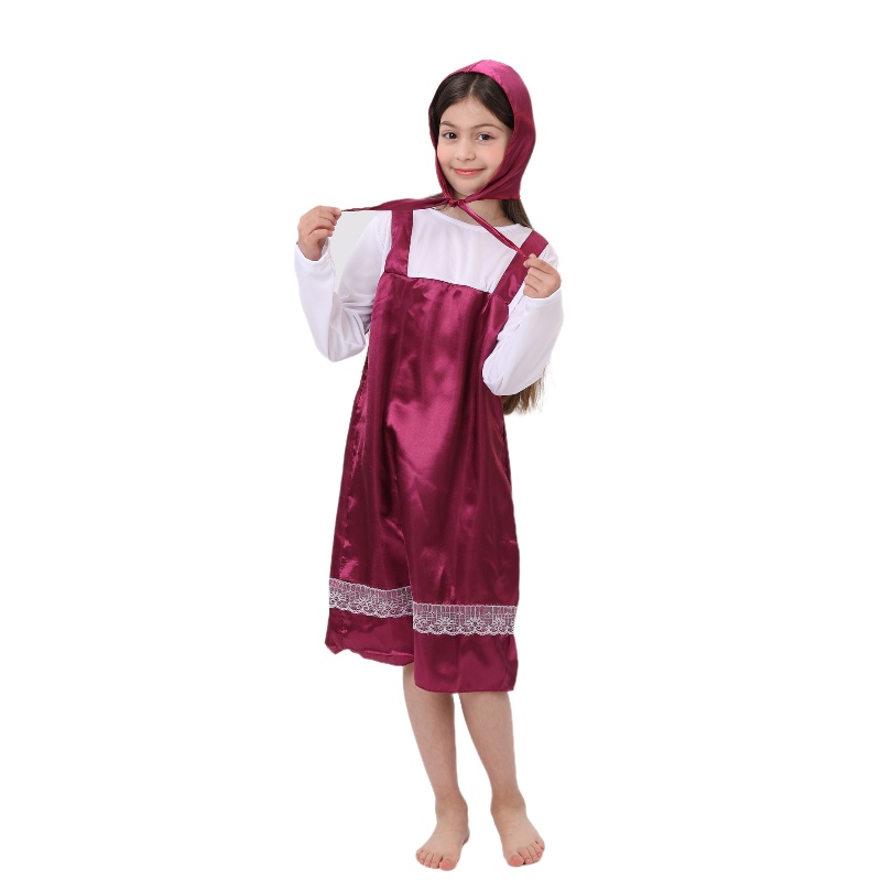 Personaj de desene animate Masha Costum Halloween Little Red Riding Hoodie Party Costum Carnaval