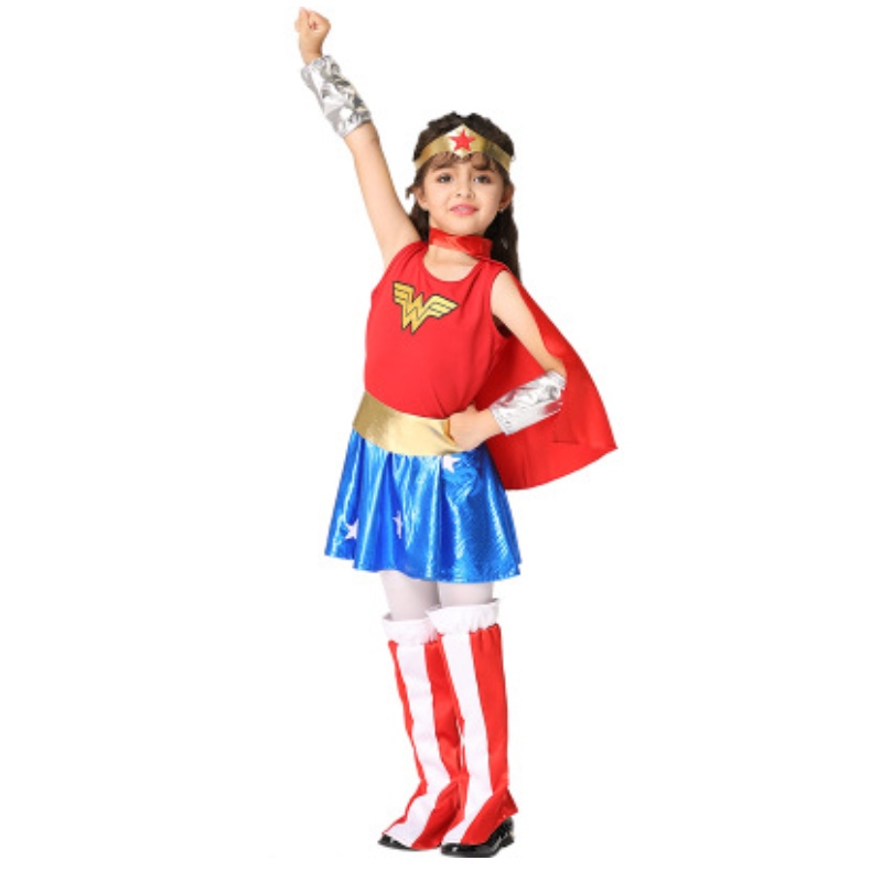 Baige Hot Selling Girl Girl Fata Wonder Woman Costum pentru fete Halloween Costum Set EK201