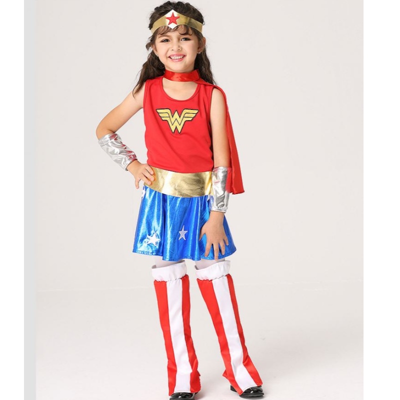 Baige Hot Selling Girl Girl Fata Wonder Woman Costum pentru fete Halloween Costum Set EK201