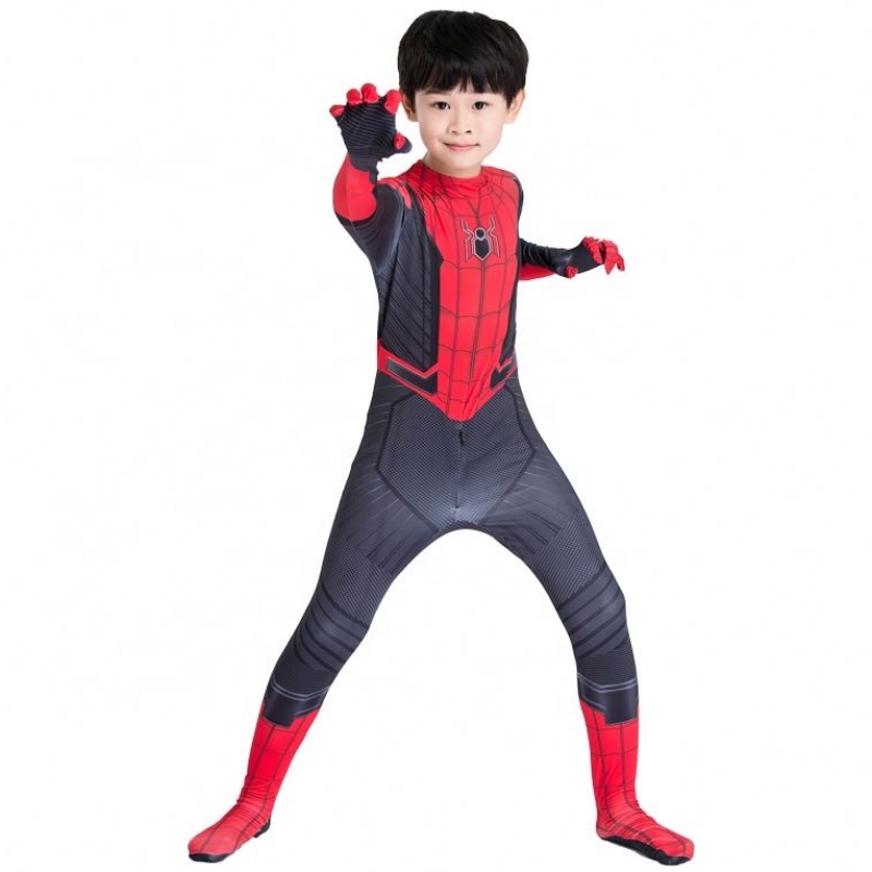 Amazon la cald vânzare cu ridicata stil clasic cel mai bun preț desen animat roșu îmbrăcăminteneagră figura de accion anime pentru copii costum spiderman