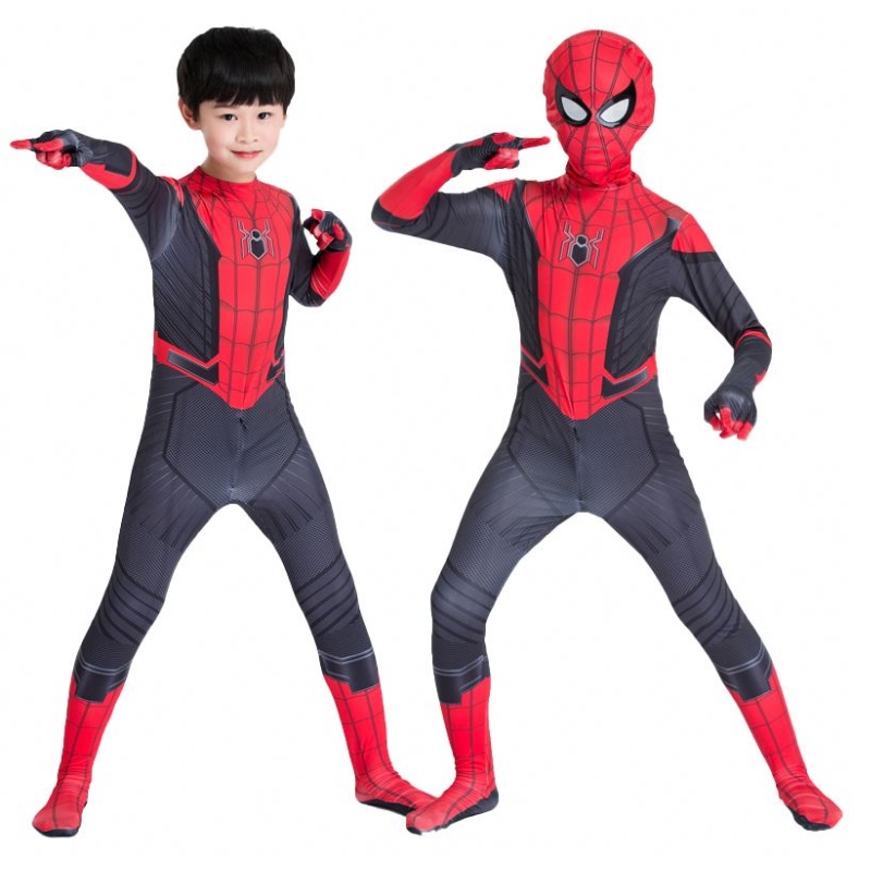 2022 Amazon Hot Vânzare cu ridicata Stil clasic Cel mai bun preț Desen animat Roșu Negru Neagră Figura de Accion Anime Kids Costum Spiderman