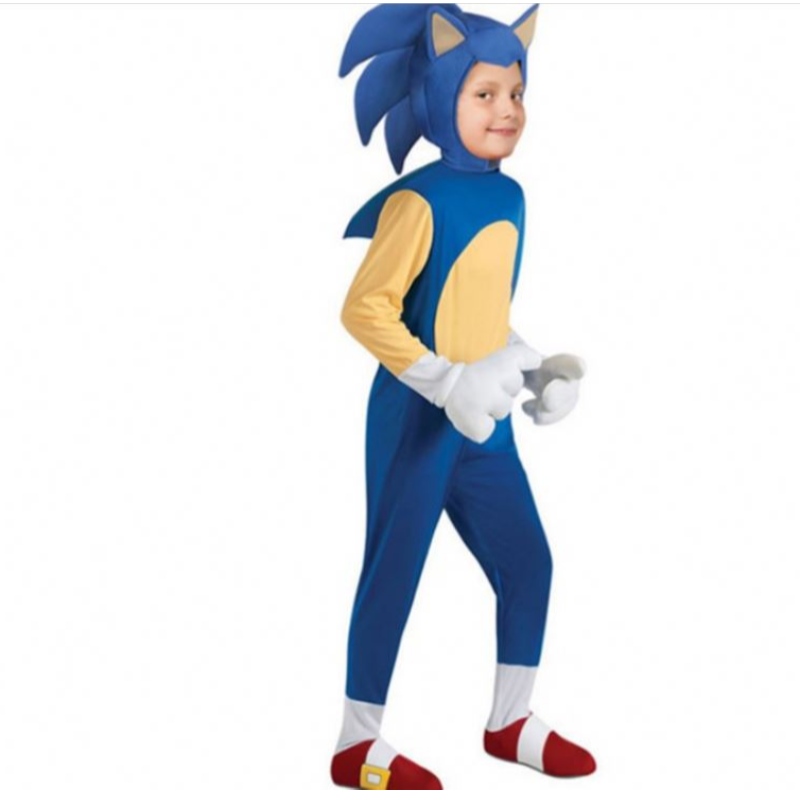 Costum Sonic Halloween Copiii Sonic The Hedgehog Cartoon Sonic Boy Cosplay Costum de performanță