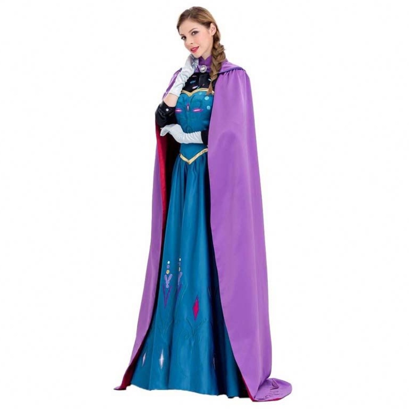 Women Dress 2022 Women \\ Princess Anna Adult ELSA Costum cu mănuși de mantie SZAC-003