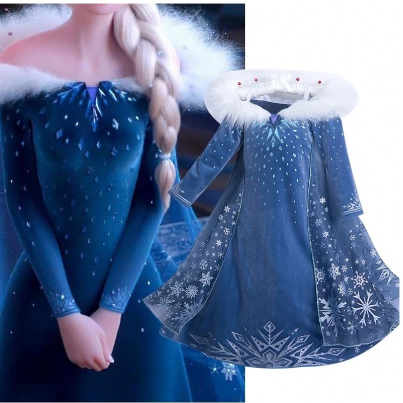 Baige Cosplay Party Dress Up Princess Elsa Anna Costum de rochie de modă Halloween Fairy Princess Copii Fancy Costum de rochie