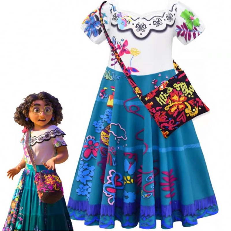 De înaltă calitate 2022 TV New TV&movie Encanto Mirabel Madrigal Cosplay Costume Rochie pentru fete Encanto Party Supplies