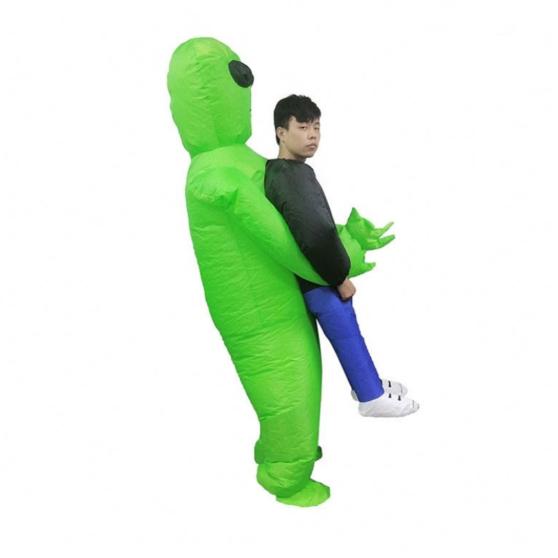 Cosplay de Crăciun de Halloween Cosplay Gonflabil Costum Alien Ghost Shiny Green Ghost