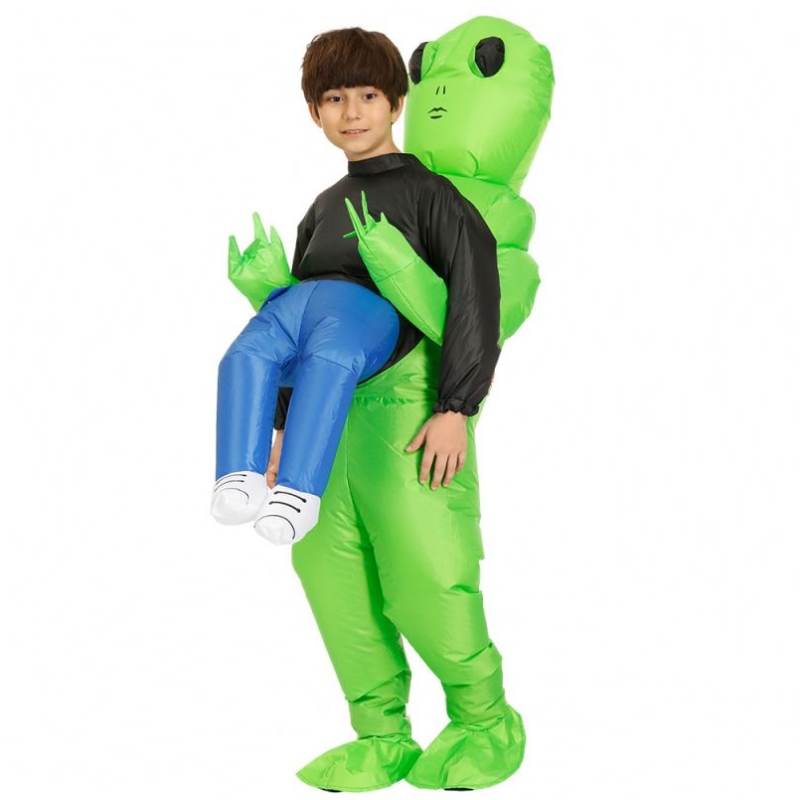 Cosplay de Crăciun de Halloween Cosplay Gonflabil Costum Alien Ghost Shiny Green Ghost