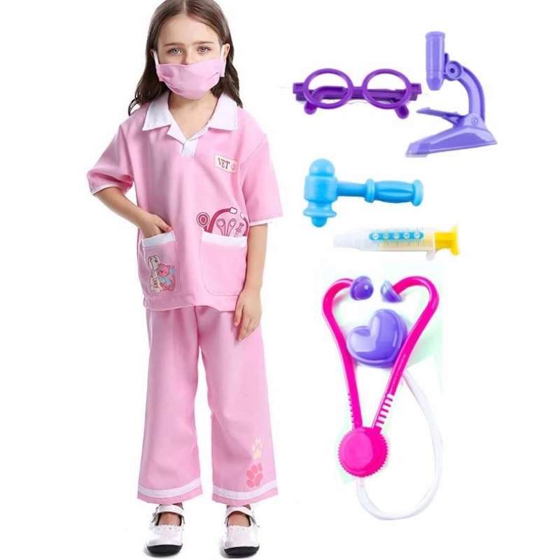 Dr uniform Animal Doctor Veterinarul pretendent Play Dress Up Set Halloween Costume cu Kit Medical HCBC-013