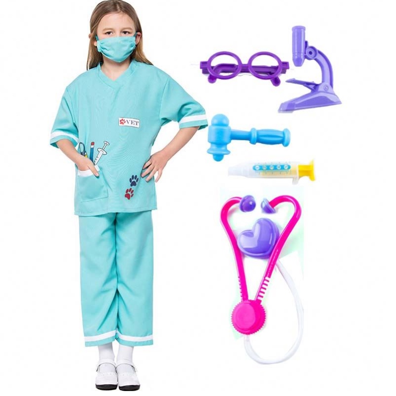 Dr uniform Animal Doctor Veterinarul pretendent Play Dress Up Set Halloween Costume cu Kit Medical HCBC-013