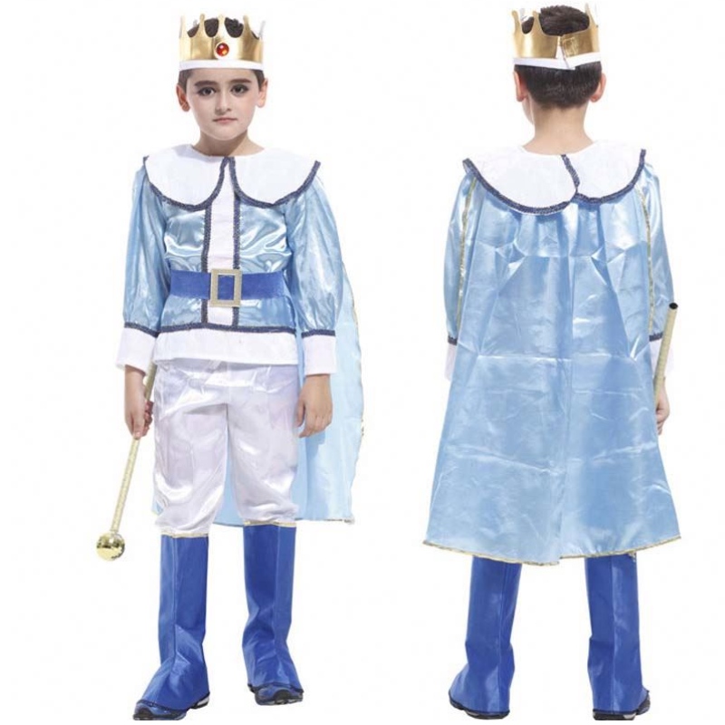 Halloween Christmas Cosplay Party Outfits Fancy Dress Up Kids Băieți Medieval Prinț Costum King HCBC-022