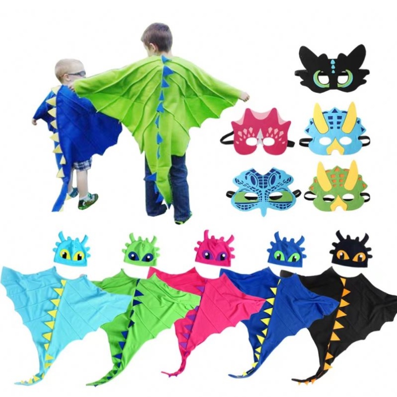 Copii de Halloween Costum cu pălărie și mască dinozaur cosplay Fancy Dress Up Party Favors