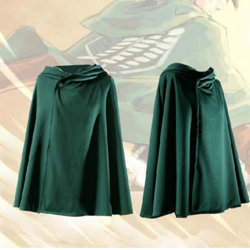 Costum cosplay Anime japoneză Costum Costum Green Cape Mens Haine atac pe ti-tan