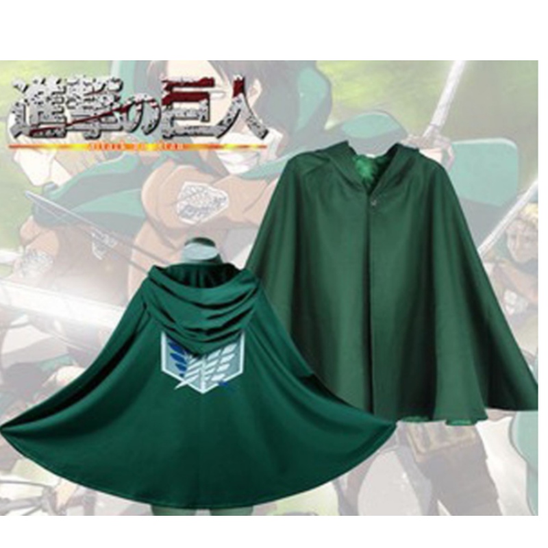 Costum cosplay Anime japoneză Costum Costum Green Cape Mens Haine atac pe ti-tan