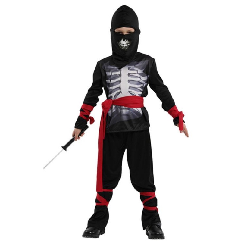 Copii de Halloween Costum Costum Costum Cosplay Schelet Ninja Costum