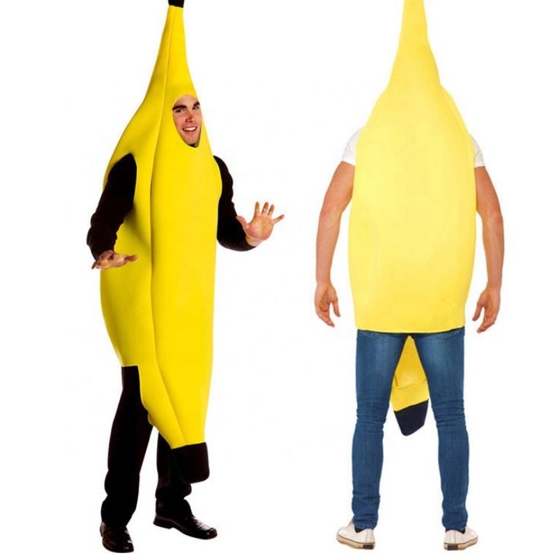 Creații de cosplay Apelarea costumului de banane pentru adulți set de lux pentru Halloween Dress Up Party și Roleplay Unisex Banana Costum