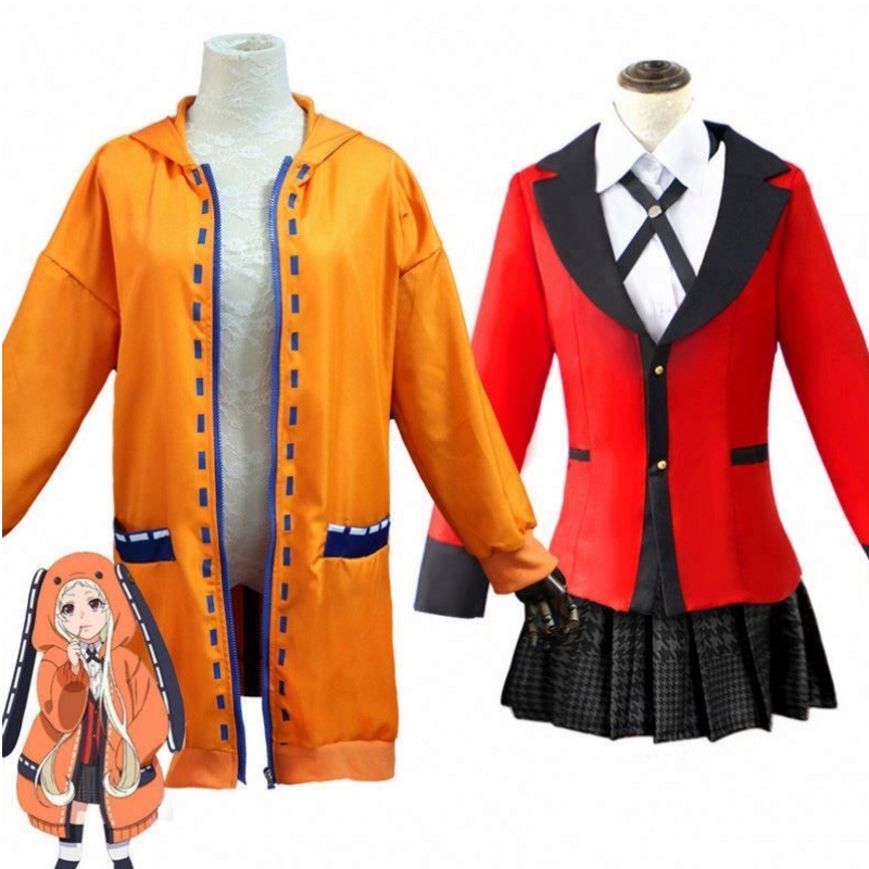 Nime Kakegurui Cosplay Figura Yomotsuki Runa Cosplay Costum Costum JK Școală Fete uniforme Hoodie Halloween Rochie pentru femei