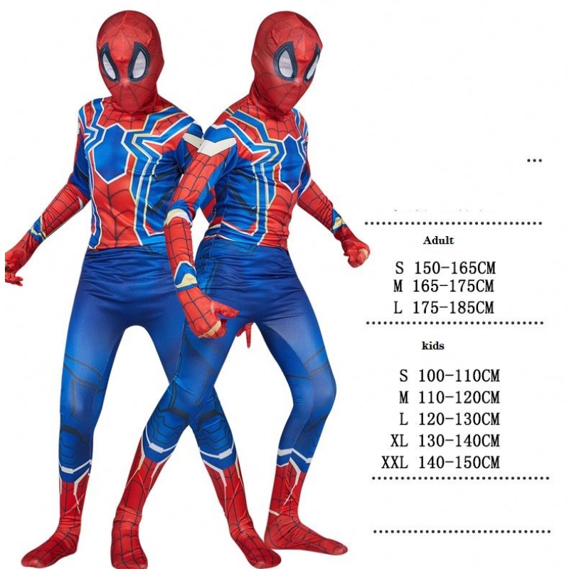 Costum pentru copii Costum de supereroi compatibil -Sus pentru copii Costume de cosplay de Halloween Costum în stil 3D Spiderman pentru copii