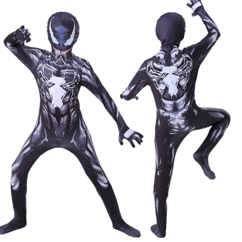 Nou design costum pentru adulți copii costum de salopetă băieți simbiote spiderman costume supereroi cosplay costume de halloween