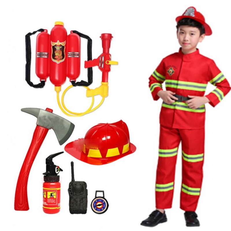 2021 Halloween Cosplay Kids Firefighter Copii Sam Fireman Rolul de lucru Costum Costum Costume pentru petrecere performanță pentru fete