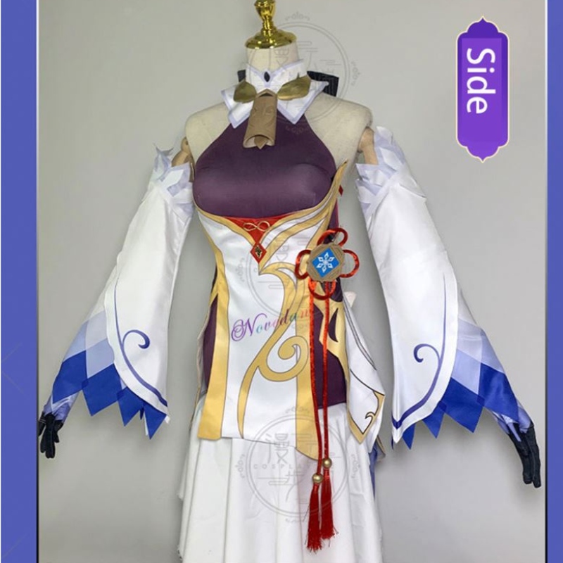 Genshin Impact Ganyu Cosplay Costum Anime Halloween Party Rochie Fancy Femei Femei Cizmă sexy peruca Pantofi Horns Recuzită Costum de joc