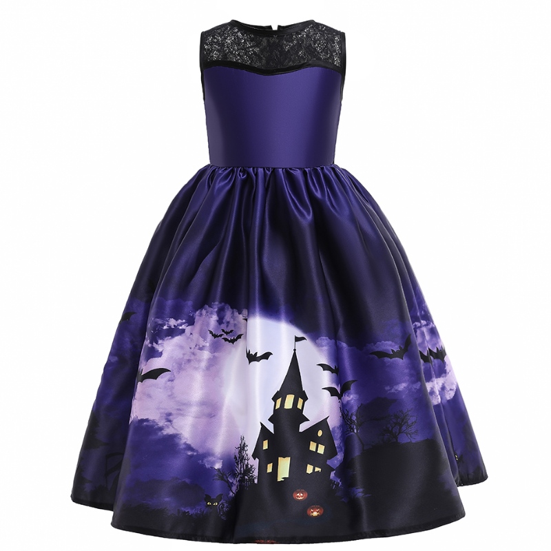 2022 Rochie de Halloween Rochie vintage fără mâneci imprimate