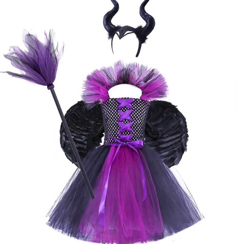 Amazon Hot Selling pentru copii \\ Halloween Rochie fete Tutu rochie de vrăjitoare rochie