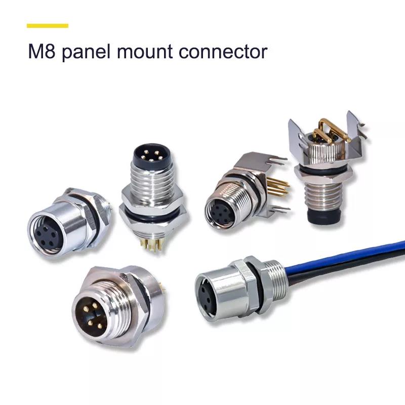 m5 m8 m12 m16 m23 conector 2 3 4 5 6 8 12 17 pini IP68 cu montare pe panou impermeabilă conector adaptoare de sârmă de mucegai