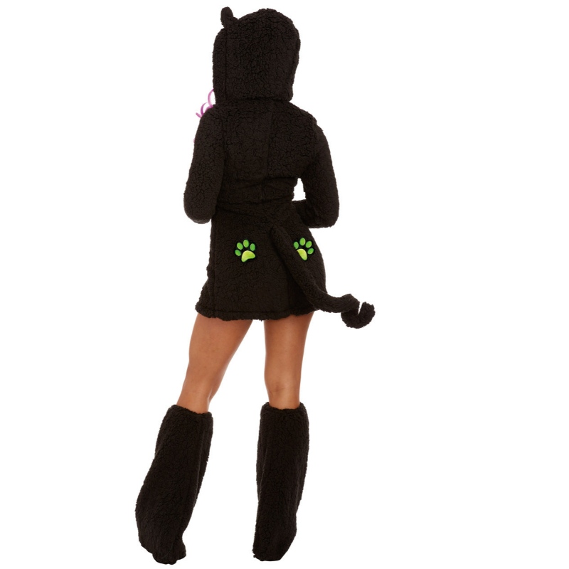 COSTUMUL FUZZY BLACK CAT