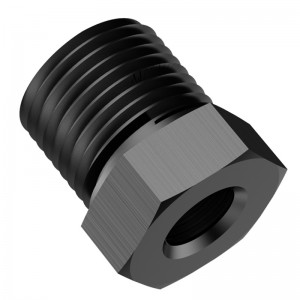 1/4 NPT Male to 1/8 NPT Female Reducetor Adaptor de montare Hex Bushing Hollow Aluminiu