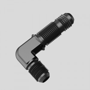 90 grade masculin Bulkhead Adaptor de montare a combustibilului Union Aluminiu