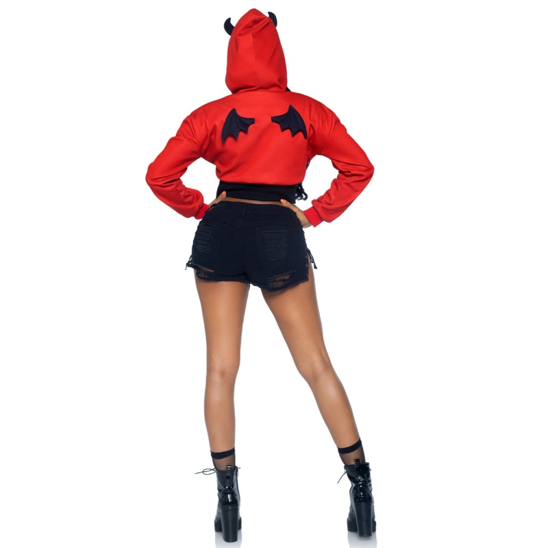 CROPPED DEVIL HOODIE