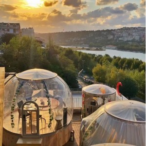 4 Metri Luxury Transparent dom cort geodezic în aer liber camping dom cort pentru stațiune hotel, Camping, Activități în aer liber