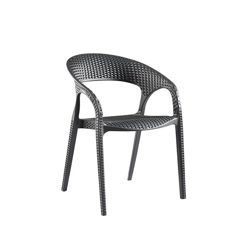 PP rattan stil scaune cafenea mobilier exterior gradina scaun din plastic rasina scaune de gradina din plastic