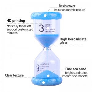 Bestseller colorat de cronometru denisip de plastic Clock 2/3/5/10/15/30 min pentru jocuri pentru copii decor de decor