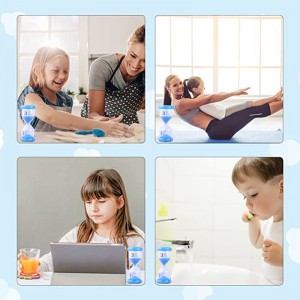 Bestseller colorat de cronometru denisip de plastic Clock 2/3/5/10/15/30 min pentru jocuri pentru copii decor de decor