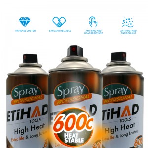 600 Celsius temperatură ridicată culoareneagră și argintiu vopsea spray cu aerosoli vopsea spray acrilic rezistent la căldură ridicată pentru aragaz BBQ