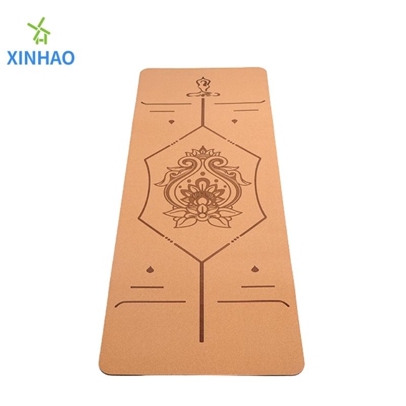 Amazon cel mai bine vândut Cork TPE Yoga Mat cu ridicata, 4mm/5mm/6mm/8mm tpe Cork Mat Yoga Non-Slip, suporta logo-ul personalizat sau imprimare