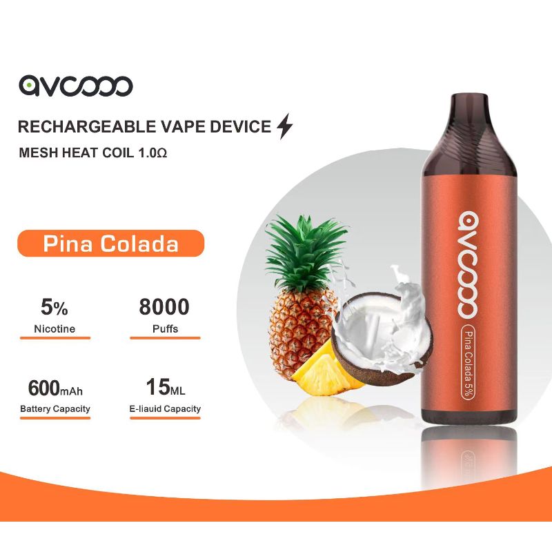 Avcooo Reîncărcabil dispozitiv Vape 8000 Puffs