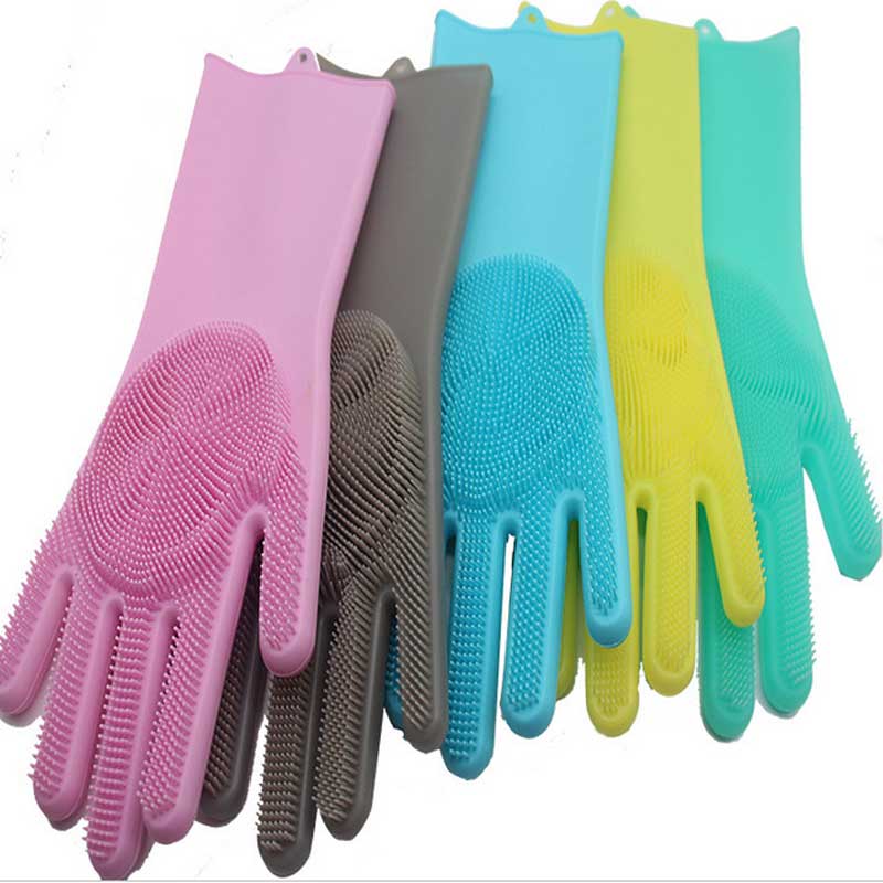 Mănuși de curățare a bucătăriei Mănuși de uz casnic Mănuși de spălare de cauciuc pentru spălarea vaselor Silicon Glove Spălare vase,