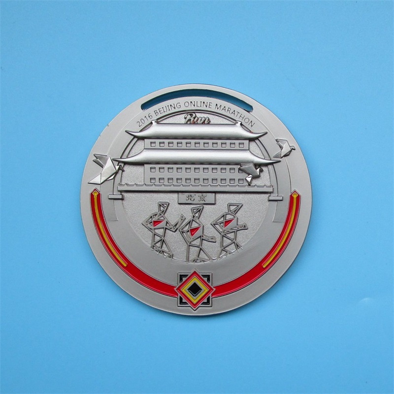 Logo -ul personalizat Antique Design 3D Metal Medalia colorată Medalia Maratonului Finishers 2016 2016