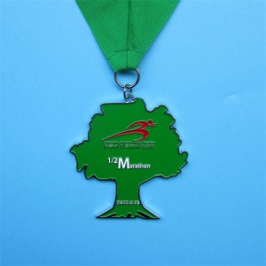 Design frumos Imitație de smalț translucid cu smalț dur metal placat auriu argintiu medalie de cupru de cupru