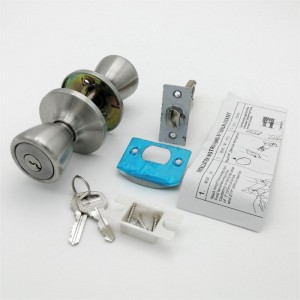 2506 Buton de ușă interioară în butonul ușii cromate din satin cu blocare și cheie cu cheie de intrare buton 1 pachet