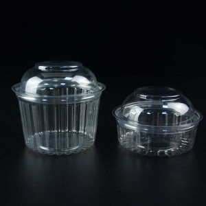 10oz reciclabil plastic de fructe de unică folosință bol cu ​​salată de fructe de unică folosință