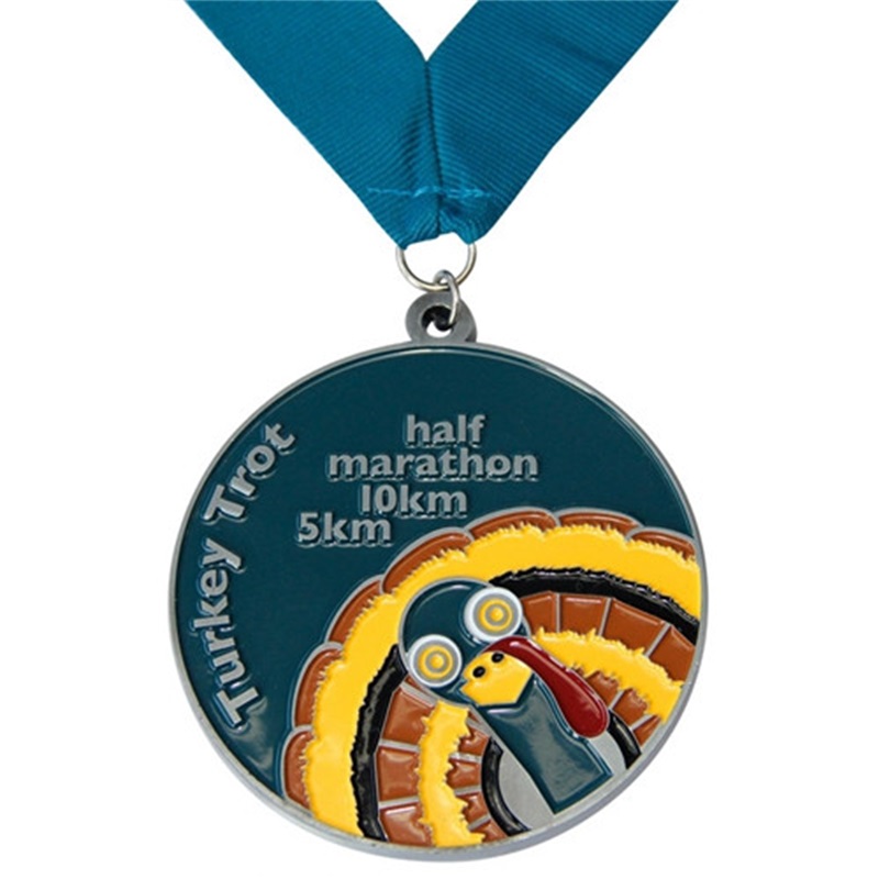 Fashion Design 3D Metal Metal Medalie și Trofee personalizate Duatlon Triatlon Running Gold Award cu panglică